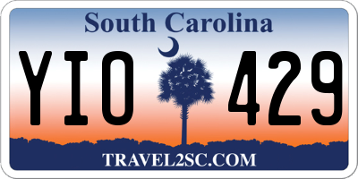 SC license plate YIO429