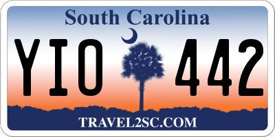 SC license plate YIO442
