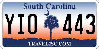SC license plate YIO443