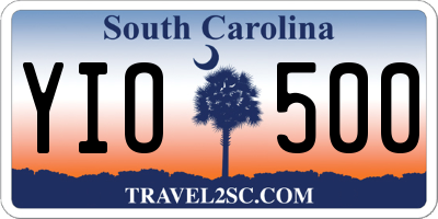 SC license plate YIO500