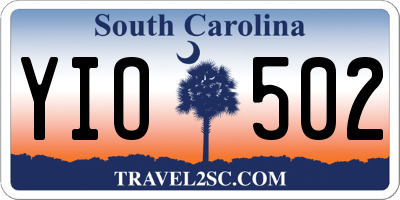 SC license plate YIO502
