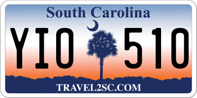 SC license plate YIO510