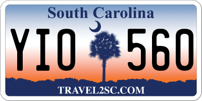 SC license plate YIO560
