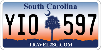 SC license plate YIO597