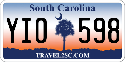SC license plate YIO598