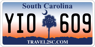 SC license plate YIO609