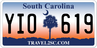 SC license plate YIO619