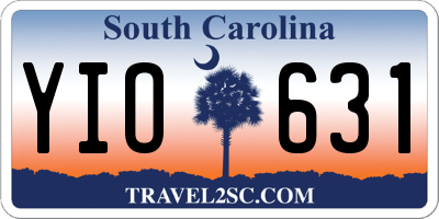 SC license plate YIO631