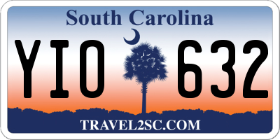 SC license plate YIO632