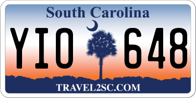 SC license plate YIO648