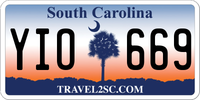 SC license plate YIO669