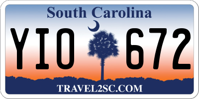 SC license plate YIO672