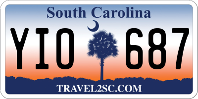 SC license plate YIO687