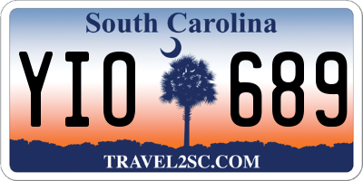 SC license plate YIO689