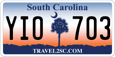 SC license plate YIO703