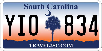 SC license plate YIO834