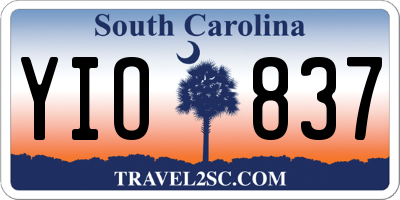 SC license plate YIO837