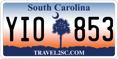 SC license plate YIO853