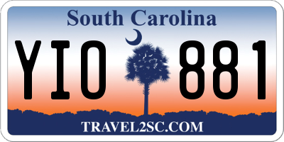 SC license plate YIO881