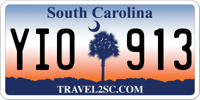 SC license plate YIO913