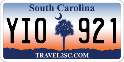 SC license plate YIO921