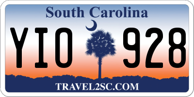 SC license plate YIO928