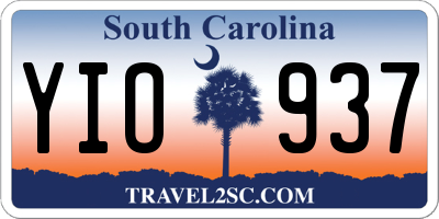 SC license plate YIO937