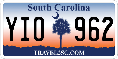 SC license plate YIO962