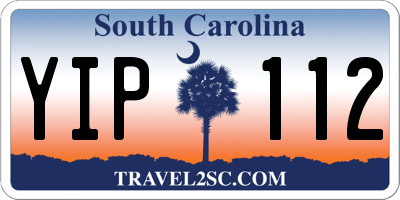 SC license plate YIP112