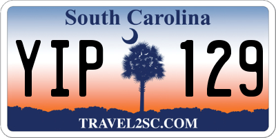 SC license plate YIP129