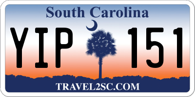 SC license plate YIP151