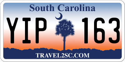 SC license plate YIP163