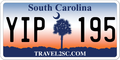 SC license plate YIP195