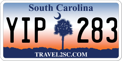 SC license plate YIP283