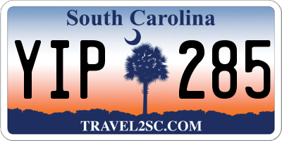 SC license plate YIP285