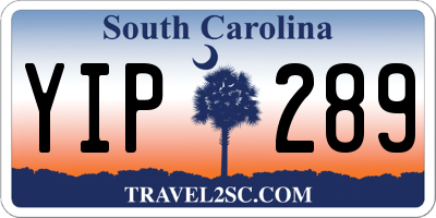 SC license plate YIP289