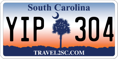 SC license plate YIP304