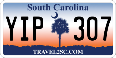 SC license plate YIP307