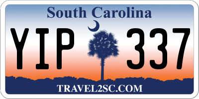 SC license plate YIP337