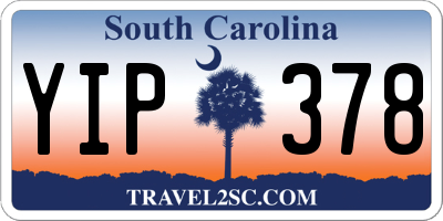 SC license plate YIP378