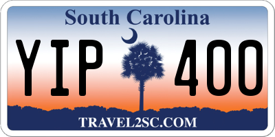 SC license plate YIP400