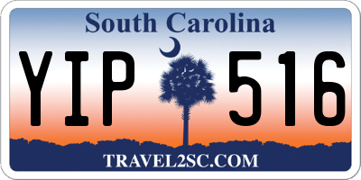 SC license plate YIP516