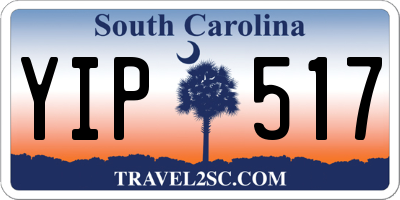 SC license plate YIP517