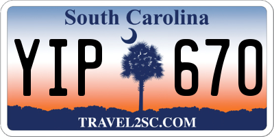 SC license plate YIP670