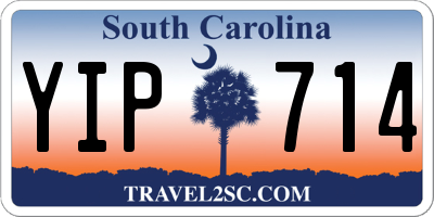 SC license plate YIP714