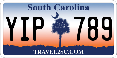 SC license plate YIP789