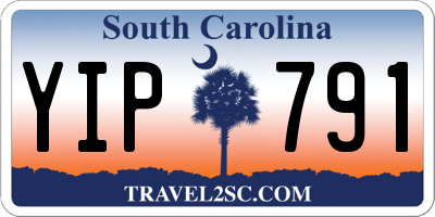 SC license plate YIP791