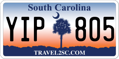 SC license plate YIP805