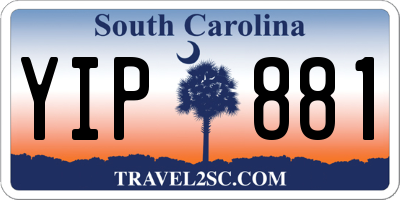 SC license plate YIP881