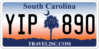 SC license plate YIP890